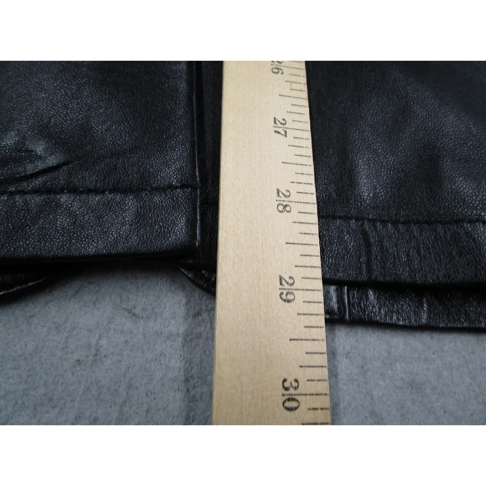 Daniele Alessandrini Italia Men Black Genuine Leather Blazer Jacket Size 46 IT